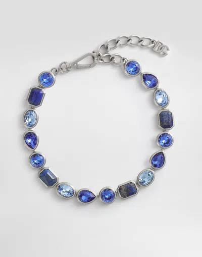 Dolce & Gabbana Necklace With Rhinestones In Silver