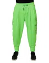 Dolce & Gabbana Neon Green Polyester Cargo Jogger Sweatmen's Men's Pants