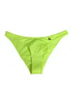 Dolce & Gabbana Neon Green Dg Logo Swim Briefs Women Underwear In Green