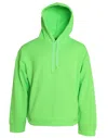 DOLCE & GABBANA DOLCE & GABBANA NEON GREEN HOODED TOP PULLOVER MEN'S SWEATER