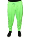 Dolce & Gabbana Neon Green Polyester Cargo Jogger Sweatmen's Men's Pants In Green
