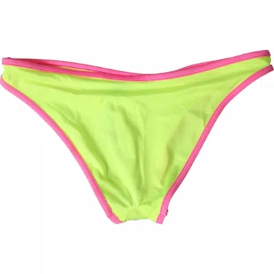 Dolce & Gabbana Neon Nylon Bikini Bottom In Green