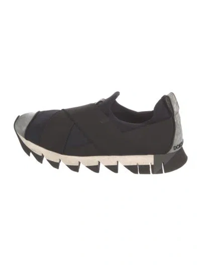 Pre-owned Dolce & Gabbana Neoprene Sneakers In Black