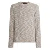 Dolce & Gabbana Fine-gauge Wool Crew Neck Pullover In Gray