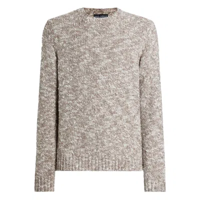 DOLCE & GABBANA DOLCE & GABBANA NEUTRALS SWEATERS & KNITWEAR - JUMPERS MEN