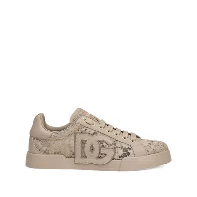 Dolce & Gabbana Neutrals Trainers Women In White