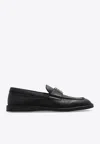 Dolce & Gabbana New Florio Leather Loafers In Black