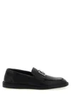 Dolce & Gabbana Black Leather Loafers With Dg Logo In Black