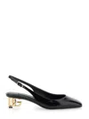 Dolce & Gabbana Black Décolleté With Dg Logo On The Heel In Black