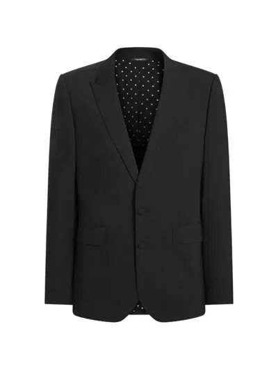 Dolce & Gabbana New Martini One-breasted Canvas Jacket Clothing In Black