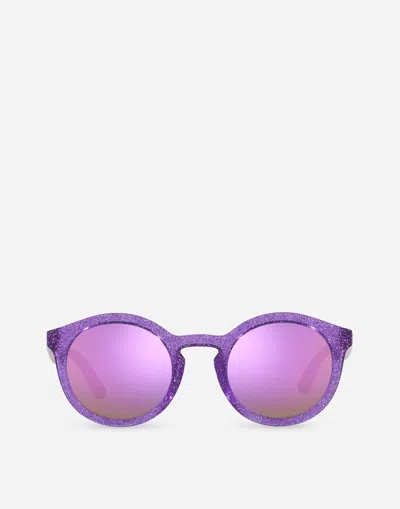 Dolce & Gabbana New Pattern Sunglasses In Purple