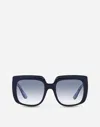 Dolce & Gabbana New Print Sunglasses In Blue Nevy On Maiolica