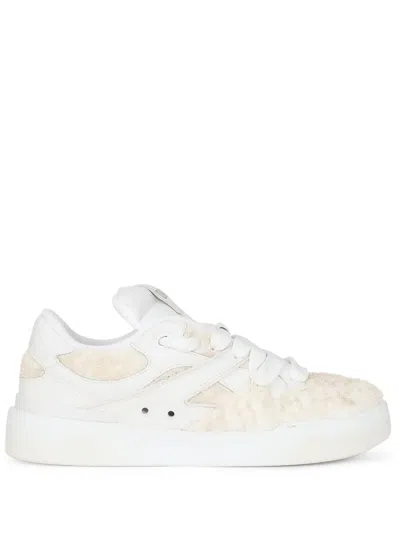 Dolce & Gabbana New Roma Calfskin Sneakers In White