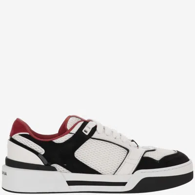 Dolce & Gabbana New Roma Fabric And Leather Sneaker In Red