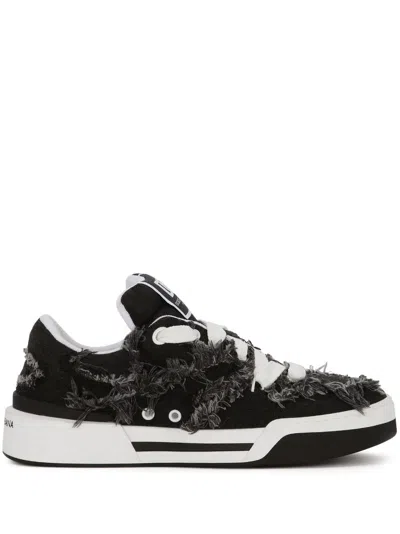 Dolce & Gabbana Black Portofino Leather Sneaker