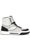 Dolce & Gabbana Sneaker New Roma High Top In Pelle Di Vitello Con Termostrass In White
