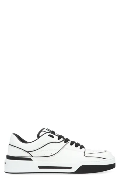 DOLCE & GABBANA NEW ROMA LEATHER LOW-TOP SNEAKERS