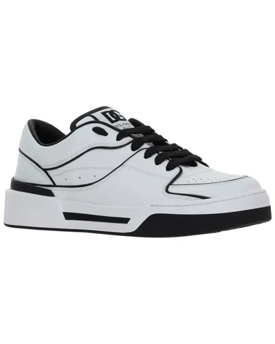 Dolce & Gabbana Two-tone Leather New Roma Sneakers In Multi