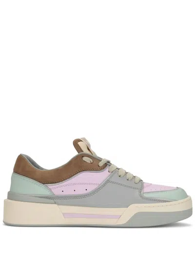 Dolce & Gabbana Lace-up Low-top Sneakers In Multicolour