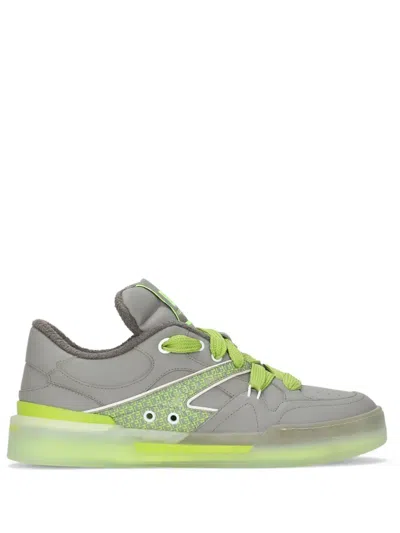 Dolce & Gabbana New Roma Logo-patch Low-top Sneakers In Grey