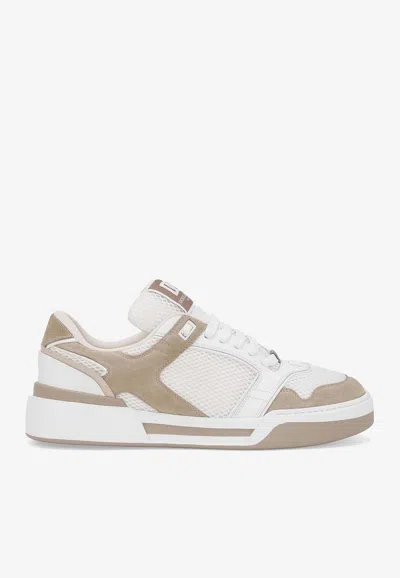 Dolce & Gabbana New Roma White Leather Sneakers In Multicolour