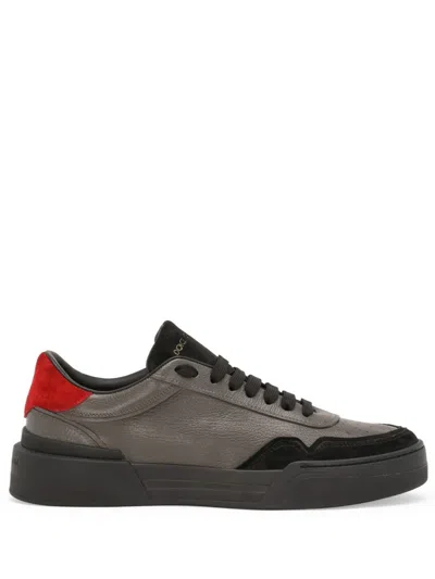 Dolce & Gabbana New Roma Panelled Leather Sneakers In Multicolor