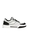 Dolce & Gabbana New Roma Calfskin Leather Sneakers With Thermoset Crystals In White
