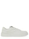 Dolce & Gabbana Leather Sneakers With Lateral Logo Patch In White