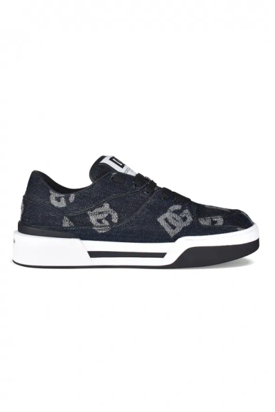 Dolce & Gabbana New Roma Sneakers In Blue