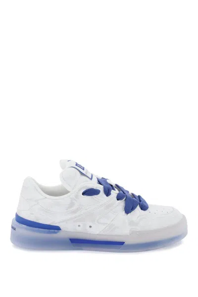 Dolce & Gabbana White Leather New Roma Sneakers