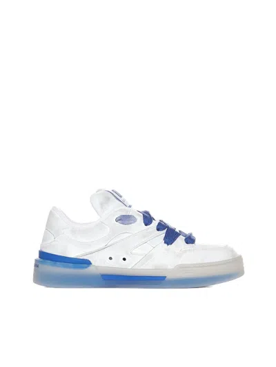 Dolce & Gabbana New Roma Sneakers In Leather In White