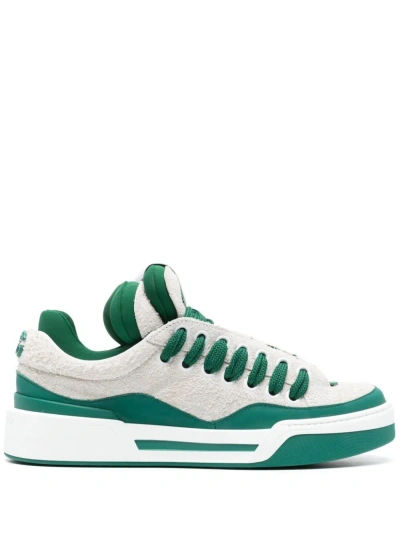 Dolce & Gabbana New Roma Sneakers In Green