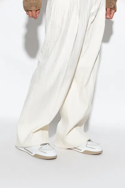 Dolce & Gabbana New Roma White Leather Sneakers In Multicolour