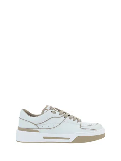 DOLCE & GABBANA DOLCE & GABBANA NEW ROMA WHITE LEATHER SNEAKERS