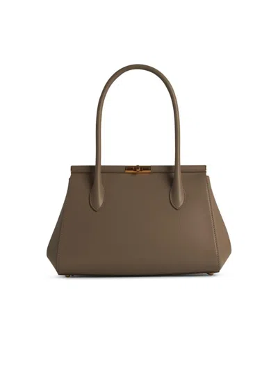 Dolce & Gabbana New Sicily Beige Leather Bag In Brown
