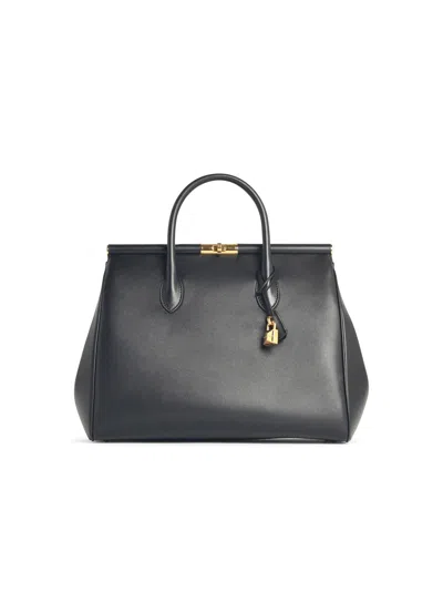 Dolce & Gabbana New Sicily Black Leather Bag