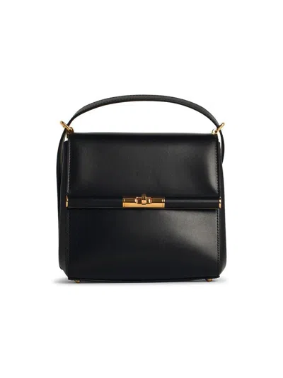 Dolce & Gabbana 'new Sicily' Black Leather Crossbody Bag Women