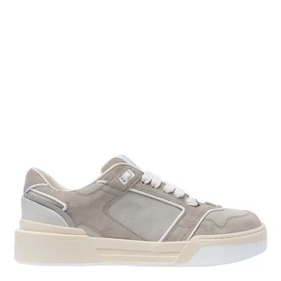 Dolce & Gabbana New Suede Roma Sneakers For Men And In Neutro