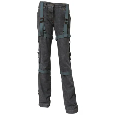 Pre-owned Dolce & Gabbana New Vintage Bondage Jeans In Black