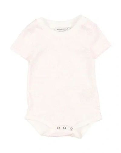 Dolce & Gabbana Newborn Boy Baby Bodysuit Ivory Size 3 Cotton In White