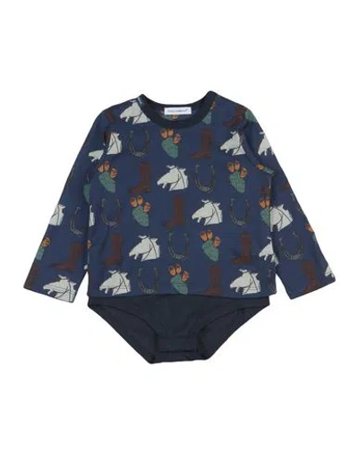Dolce & Gabbana Newborn Boy Baby Bodysuit Midnight Blue Size 3 Cotton