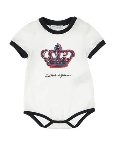 Dolce & Gabbana Newborn Boy Baby Bodysuit White Size 0 Cotton