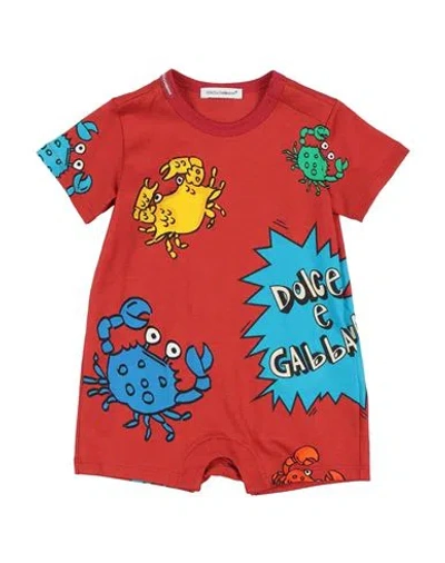 Dolce & Gabbana Newborn Boy Baby Jumpsuits & Overalls Red Size 0 Cotton