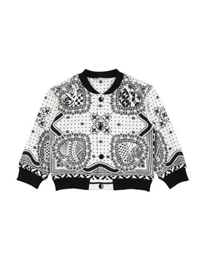 Dolce & Gabbana Babies'  Newborn Boy Jacket White Size 3 Cotton, Elastane