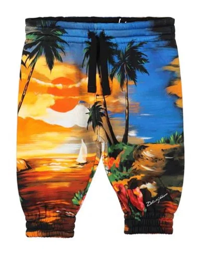 Dolce & Gabbana Babies'  Newborn Boy Pants Charcoal Size 3 Cotton In Gray