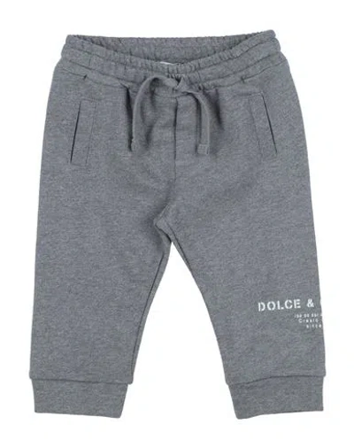 Dolce & Gabbana Babies'  Newborn Boy Pants Grey Size 3 Cotton, Polyamide