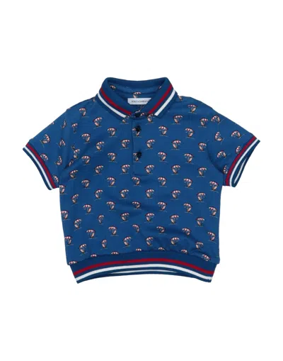 Dolce & Gabbana Kids' Polo Shirts In Blue