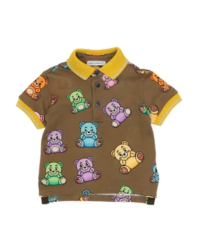 Dolce & Gabbana Babies' Polo Shirts In Military Green