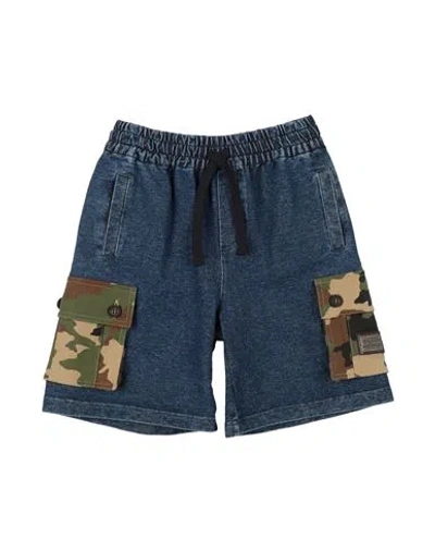 Dolce & Gabbana Babies'  Newborn Boy Shorts & Bermuda Shorts Blue Size 3 Cotton, Elastane