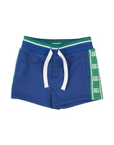 Dolce & Gabbana Babies'  Newborn Boy Shorts & Bermuda Shorts Blue Size 3 Cotton, Polyester, Viscose
